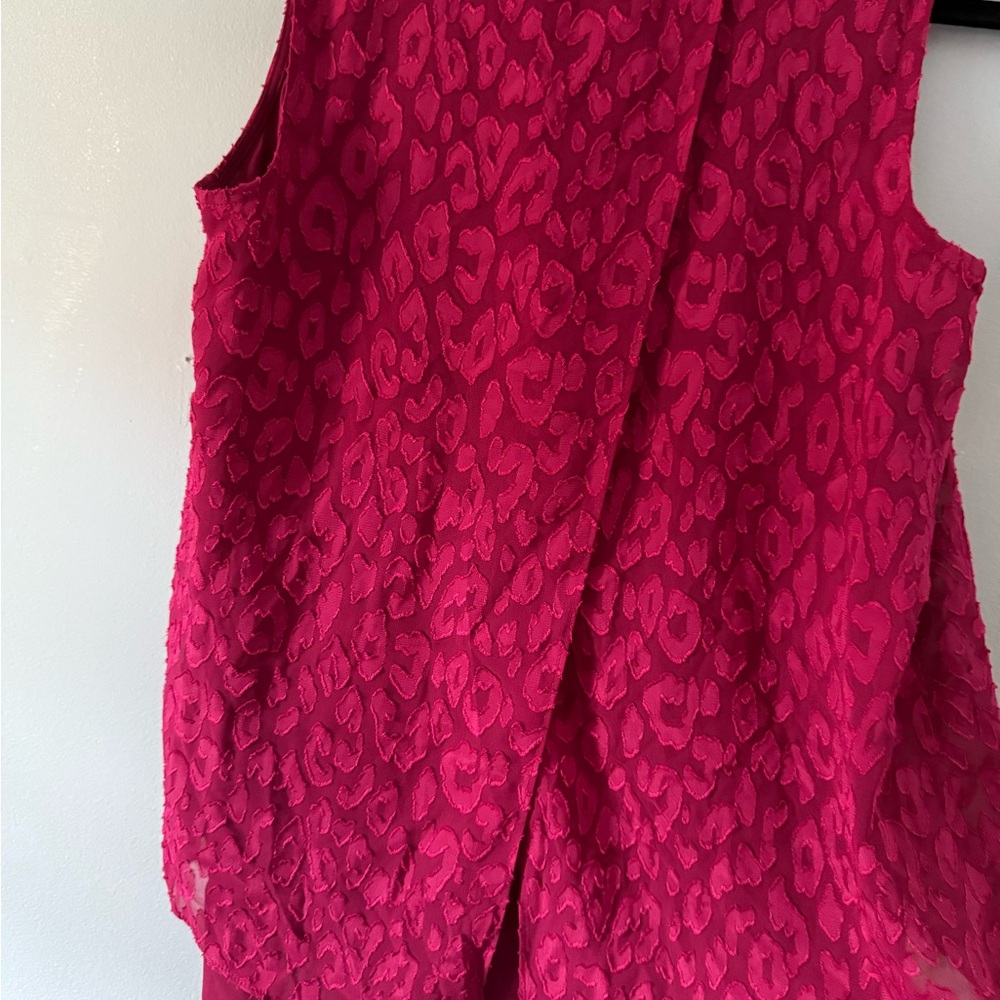 Apt. 9 Vibrant Red Patterned Blouse - image 2